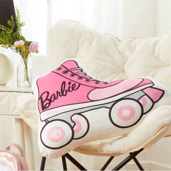 Barbie Pink Roller Skate Kids Bedding Decorative Pillow - Picture 2 of 9